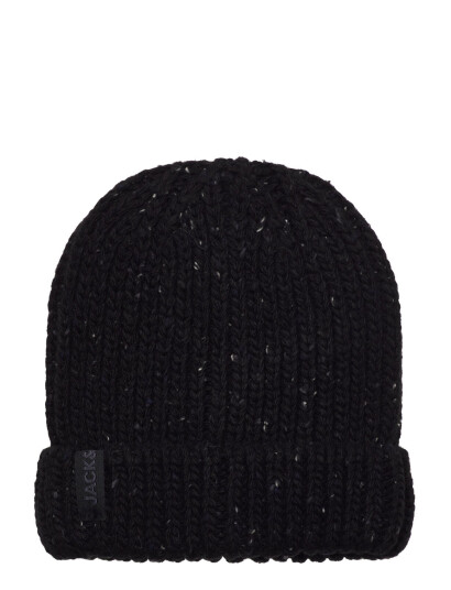 Jack & Jones Jaccliff Nap Beanie Jnr Black Jack & J S BLACK S/M,L/XL