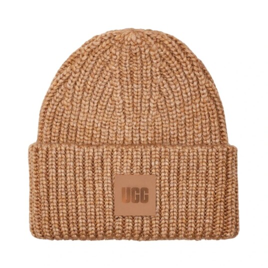 Ugg W chunky rib beanie Brun