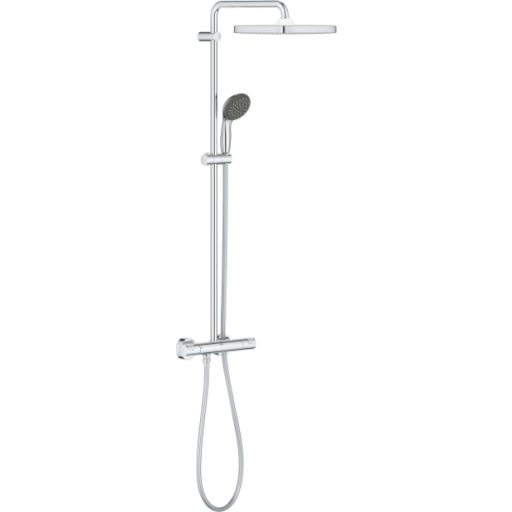 Grohe Vitalio System 250 Cube Dusjsystem 250x250 mm, med termostat, Krom