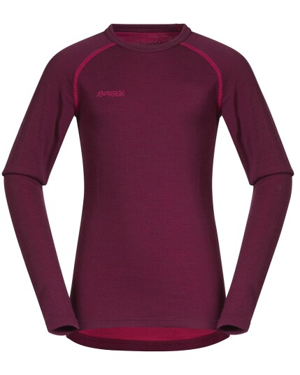 Bergans Akeleie Youth Shirt Jam/Dk Sorbet (Storlek 128)