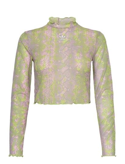 Adidas ORIGINALS Snake Mesh Top Patterned PINK 32 34 36