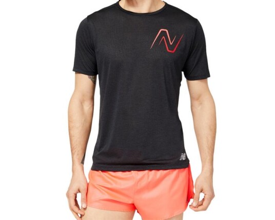 New Balance Graphic Impact Run Short Sleeve S