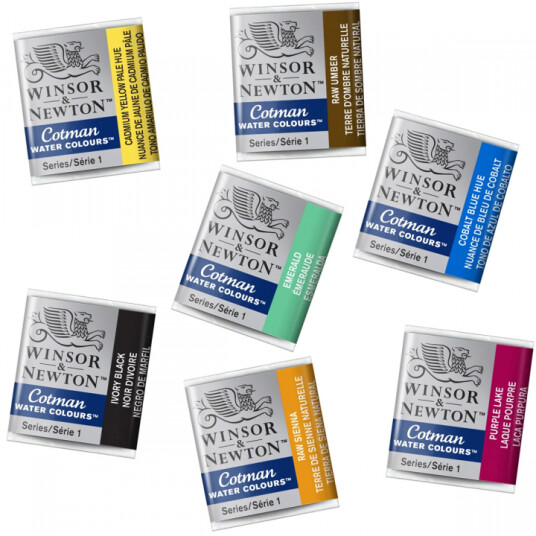 Winsor & Newton Cotman Water Color Half-pan Prussian blue 538