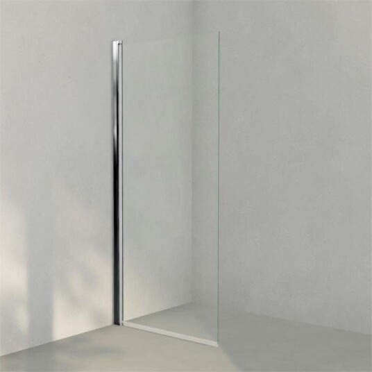 INR Iconic Nordic Rooms Dusjvegg Linc 19 Original Matt Aluminium / 89,5cm Klart Glass