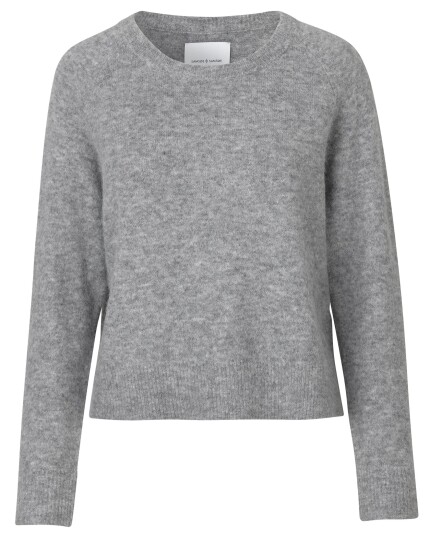 Samsøe and Samsøe Nor O-Neck Short 7355 W Grey Melange (Storlek L)