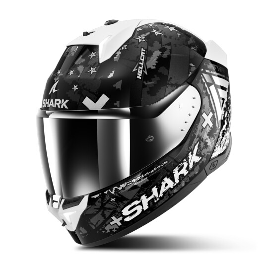 Shark Skwal i3 Hellcat Full Face Helmet Black Chrome-Silver