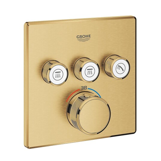 Grohe Grohtherm SmartControl Termostat Med 3 uttak, Brushed Cool Sunrise