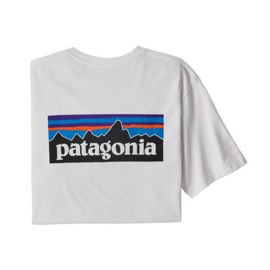 Patagonia M's P-6 Logo Responsibili-Tee White L