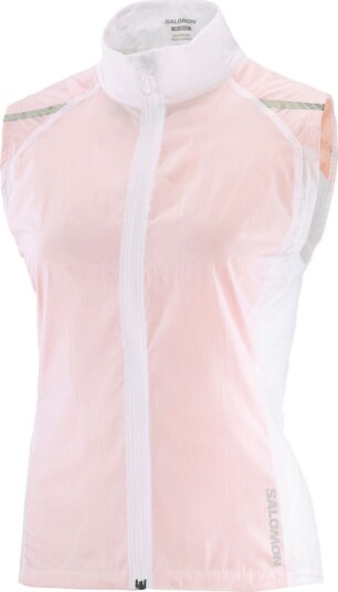 Salomon Women's Sense Flow Vest L, White/Peach Amber