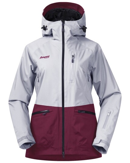 Bergans Myrkdalen Insulated Lady Jacket Silver Grey/Beet Red/Purple Velvet (Storlek L)