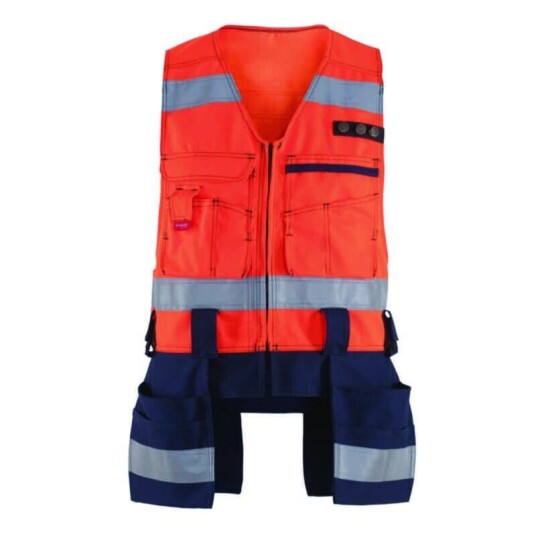 Strakofa Synlig Plus Håndverkervest Str. (US/ CA): S, HiVis Oransje