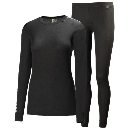 Helly Hansen Dame HH Comfort Lett Basislag Set Svart L HvitL