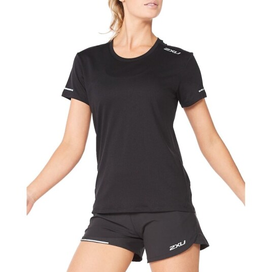 2XU Women's Aero Tee M, Black/Silver