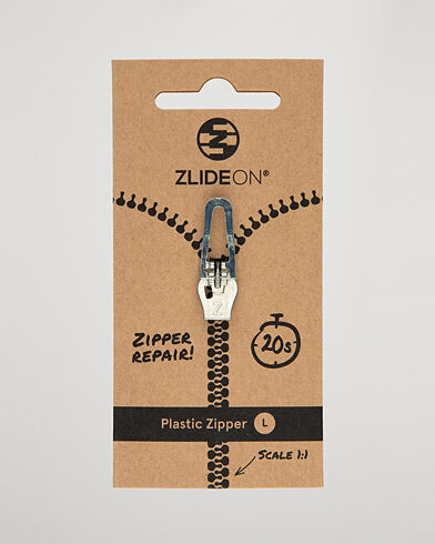 ZlideOn Normal Plastic Zipper Silver L