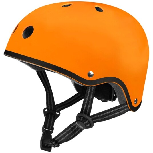 Micro Orange matt Hjelm S (48-52 cm) justerbar sykkelhjelm oransje