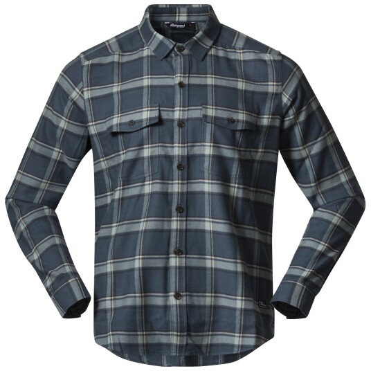 Bergans Tovdal Shirt M Orion Blue/Misty Forest Check (Storlek XL)