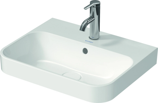 Duravit Happy D.2 Plus Toppmontert serv. 500x400 mm, u/bl.hull, m/overløp, Hvit