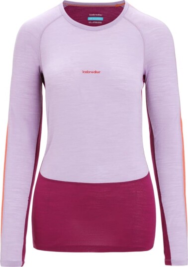 Icebreaker Women's 125 Zoneknit™ Long Sleeve Crewe XS, Purple Gaze/Go Berry/Cb