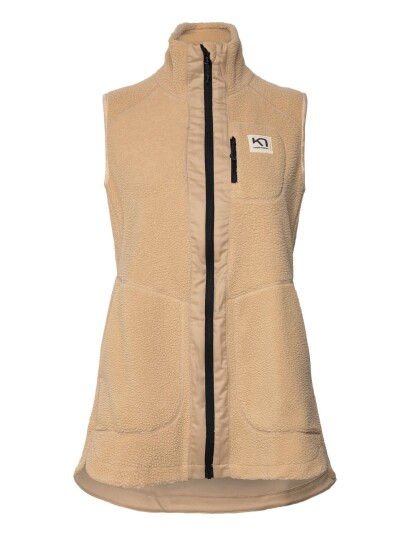 Kari Traa Sanne Pile Vest Long Beige Kari Traa OAT XS,S,M,L,XL