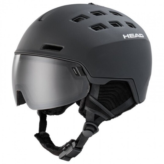 Head Radar 5K + SL, Skihjelm med Visir, Black 56-59cm