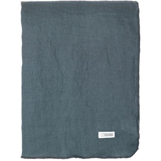 Broste Copenhagen  Gracie duk 160x200 cm petrol blue