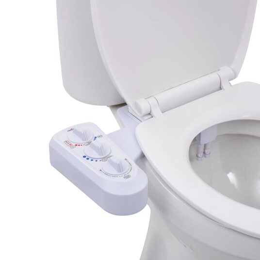 Toalettfeste for bidet dobbel dyse varmt og kaldt vann