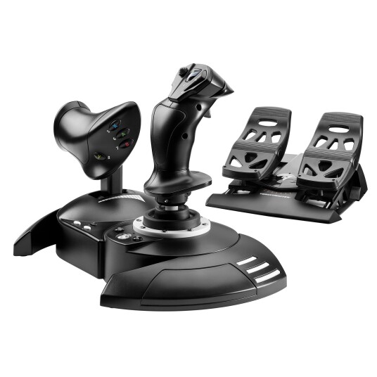 Thrustmaster T-Flight Full Kit X - Kontrollspak, gasspjeld og pedaler - kablet - for PC, Microsoft Xbox One, Microsoft Xbox Series S, Microsoft Xbox Series X