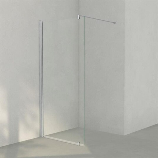 INR Iconic Nordic Rooms Dusjvegg Linc 20 Original Matt Aluminium / 97,5cm Klart Glass