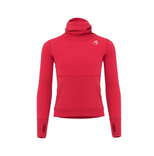 Aclima WarmWool Hood Sweater, Barn Jester Red 110