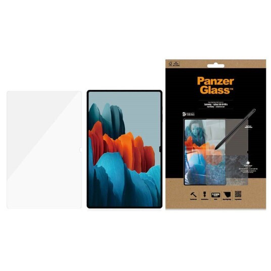 PanzerGlass Samsung Galaxy Tab S8 Ultra PanzerGlass Edge-To-Edge Skjermbeskytter - Case Friendly - Gjennomsiktig