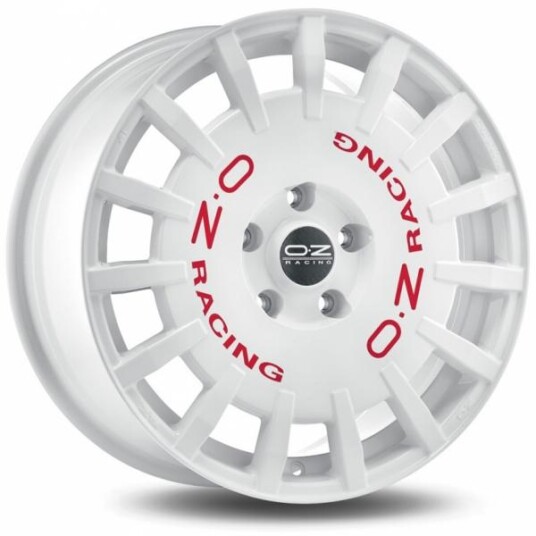 Oz Rally Racing White Red Lettering 7x17 4x98 ET35 B58.1