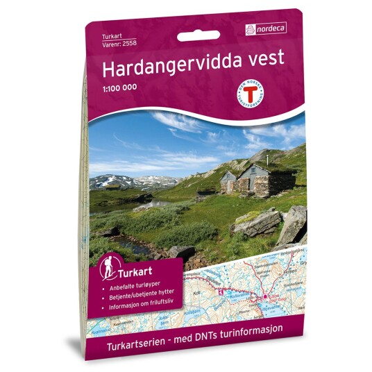 Nordeca Hardangervidda Vest 1:100 000 Turkart