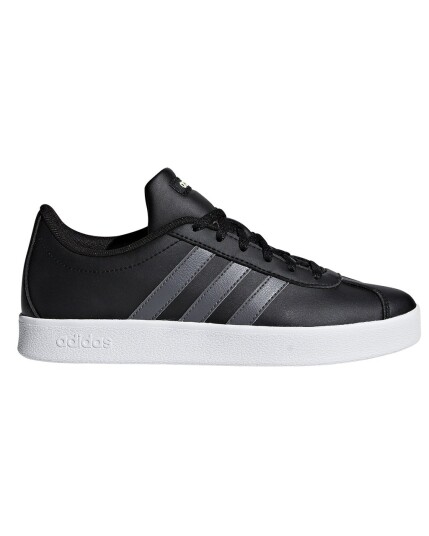 Adidas VL Court 2.0 JR CBlack/Grefiv/Hireye (Storlek 31.5 EU)