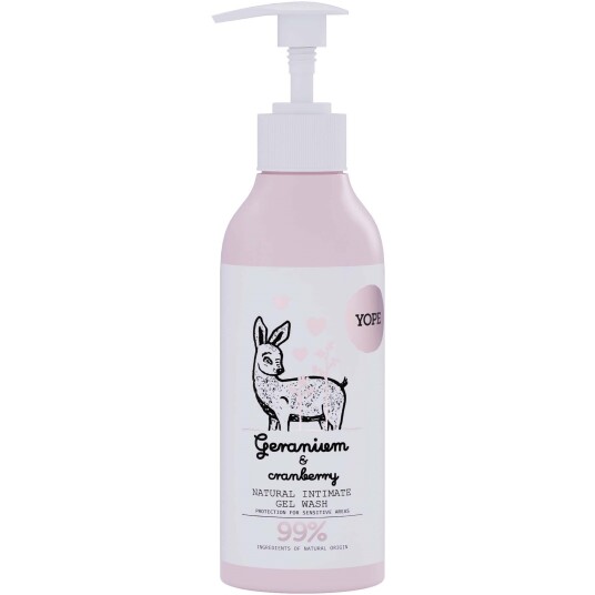 YOPE Intimate Hygiene Natural Intimate Wash Geranium & Cranberry 300 m