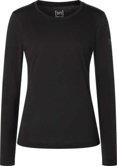 super.natural Women's Arctic230 Long Sleeve S, Jet Black