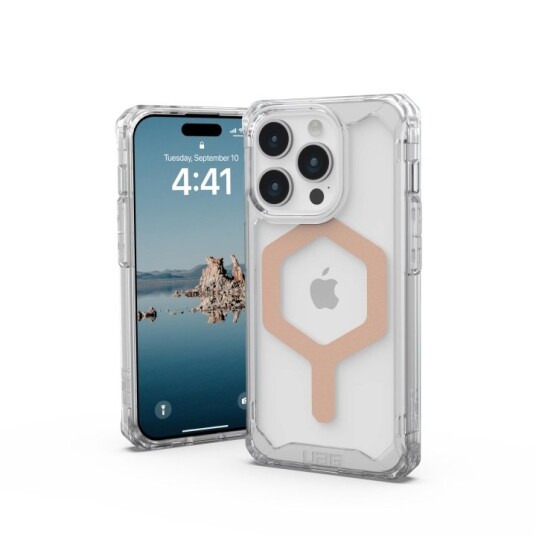 Urban Armor Gear iPhone 15 Pro Plyo Magsafe  - Ice/Rose Gold