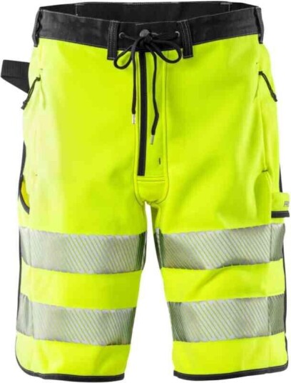 Fristads Joggeshorts, Hivis kl.2 Mann, Str. S, Gul