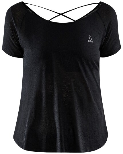 Craft Core Charge Cross Back Tee W Black (Storlek L)