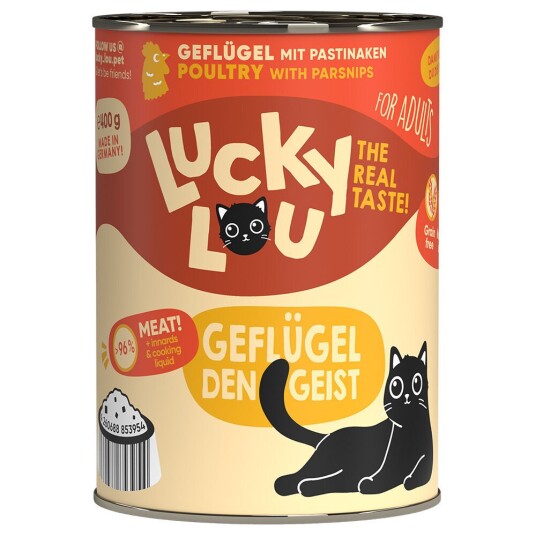 Lucky Lou Voksen 6 x 400 g - Fjørfe