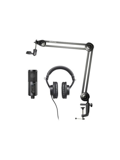 Audio-Technica Creator Pack - Streaming/Podcasting and Recording Pack - microphone - with ATH-M20x headphones