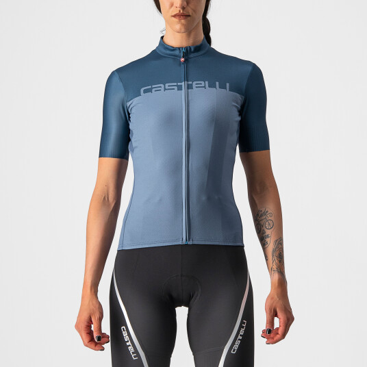 Castelli Velocissima Jersey Dame Light Steel Blue/Moonlite Ocea M