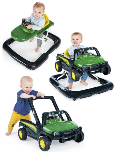 Bright Starts John Deere Gator Walker 3-i-1 lær-å-gå bil med lyd grønn