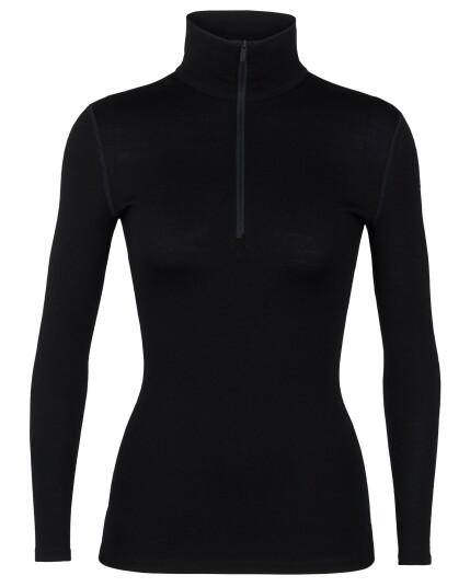 Icebreaker 260 Tech L/S Half Zip W Black (Storlek S)