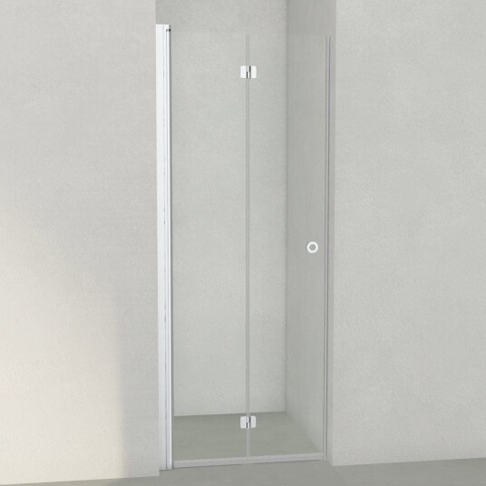 INR Iconic Nordic Rooms Dusjnisje Linc 2 Flex - Klart Glass Matt Aluminium / 80cm Venstre Hengslet