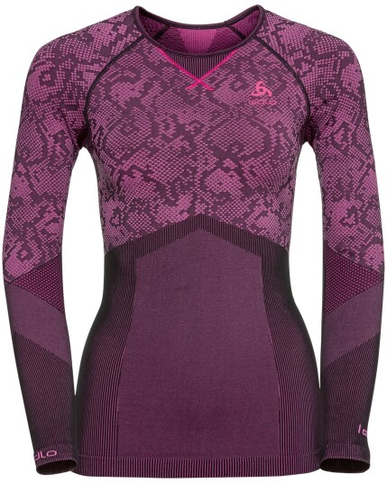 Odlo Blackcomb Evolution Warm L/S W Black/Pink Glo (Storlek S)