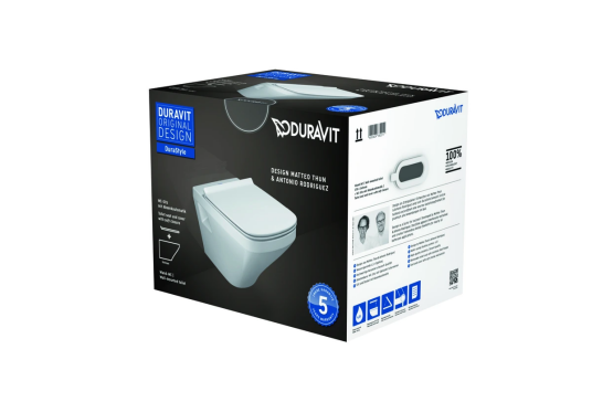 Duravit DuraStyle Vegghengt toalett 370x540 mm, Hvit med HygieneGlaze