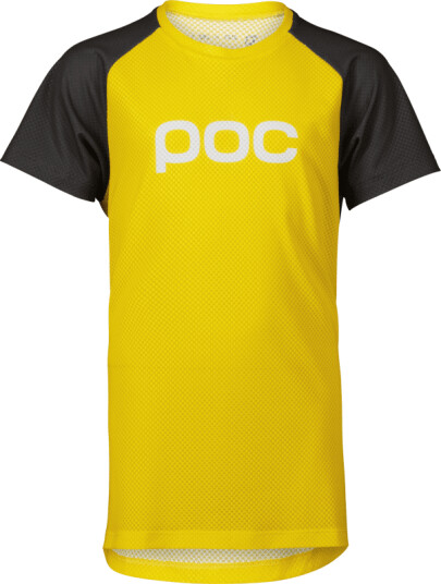 POC Kids' Essential MTB Tee 150, Aventurine Yellow/Sylvanite Grey