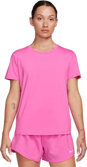 Nike Dri-Fit One Classic Ss Top Dame Playful Pink/Black XS