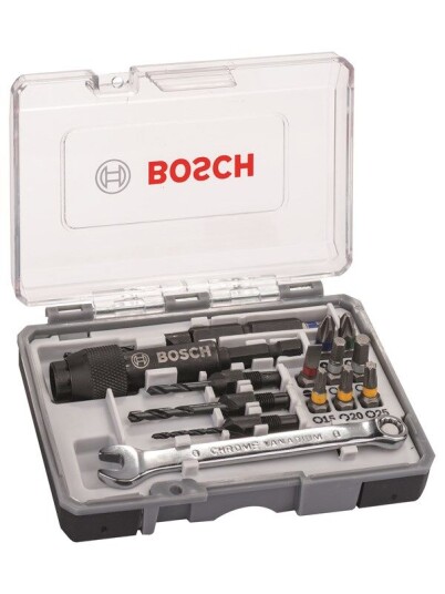 Bosch 20-delers skrubitssett Drill&Drive PH2; PH2; PZ2; SL5; H4; H5; T15; T20; T25