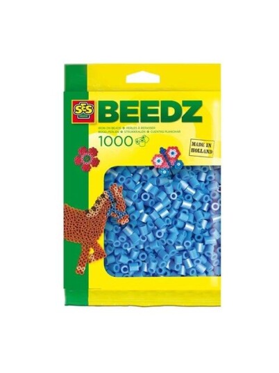 SES Iron on beads 1000 sky Blå